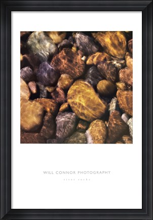 Framed River Rocks Print