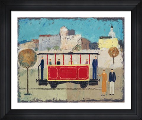 Framed Street Railway Print