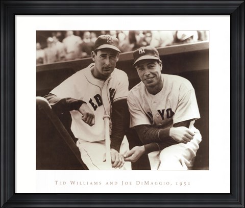 Framed Ted Williams &amp; Joe DiMaggio, 1951 Print
