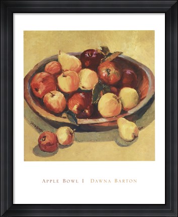 Framed Apple Bowl I Print