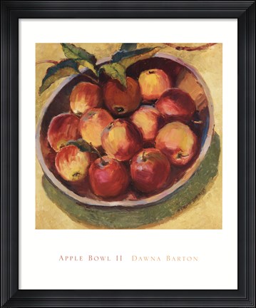 Framed Apple Bowl II Print