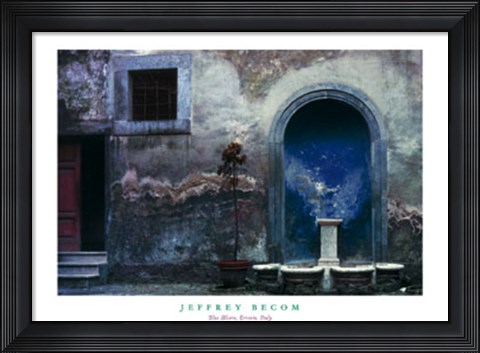 Framed Blue Alcove, Orvieto, Italy Print