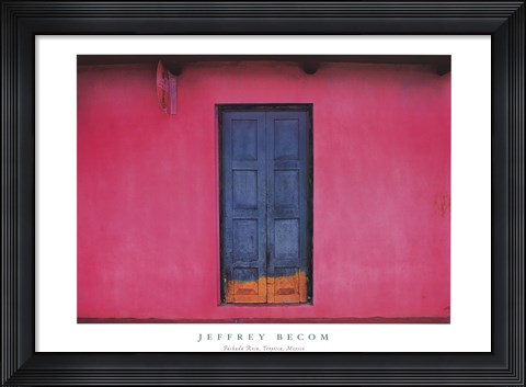 Framed Fachada Rosa, Teopisca, Mexico Print