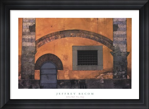 Framed Yellow Wall, Pisa, Italy Print