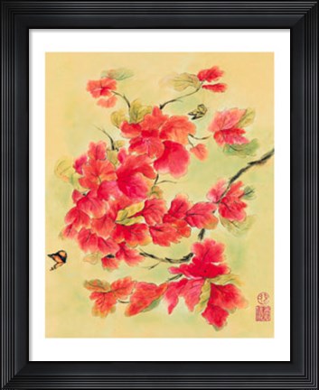 Framed Autumn Leaves II Print