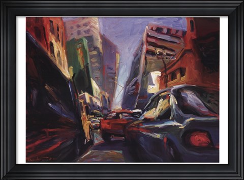 Framed Heading Downtown Print