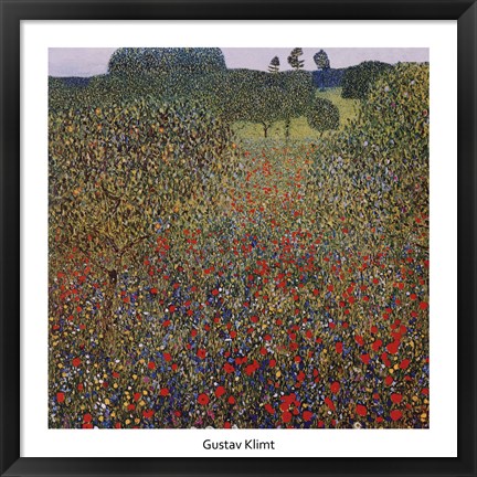 Framed Field of Poppies, c.1907 Print