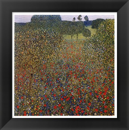 Framed Field of Poppies, c.1907 Print