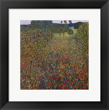 Framed Field of Poppies, c.1907 Print