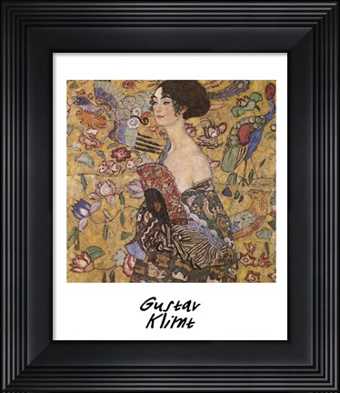 Framed Lady with Fan, c.1917 Print