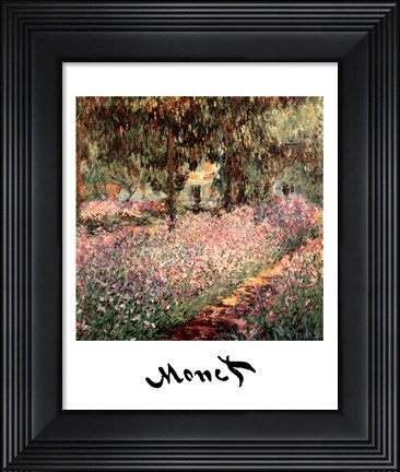 Framed Artist&#39;s Garden at Giverny, c.1900 (detail) Print