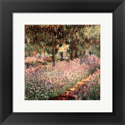 Framed Artist&#39;s Garden at Giverny, c.1900 (detail) Print