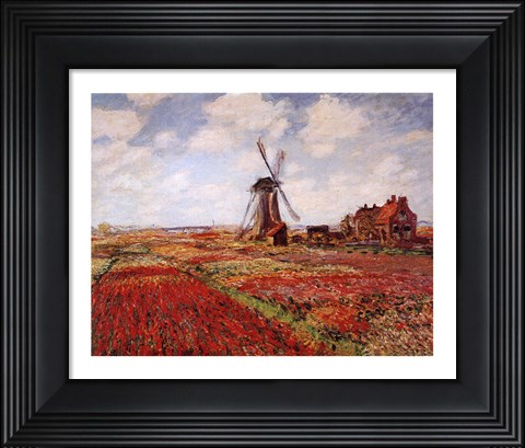 Framed Champ de Tulipes Print