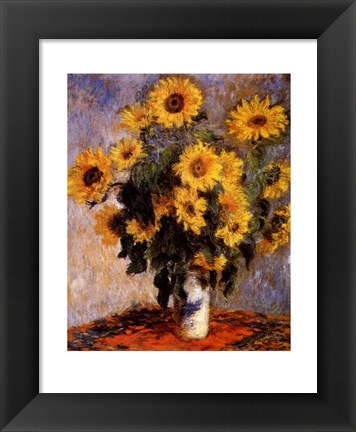 Framed Sunflowers, c.1881 Print