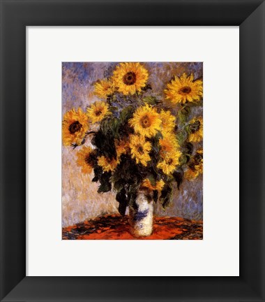 Framed Sunflowers, c.1881 Print