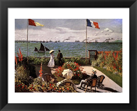 Framed Balcony on the Sea Print