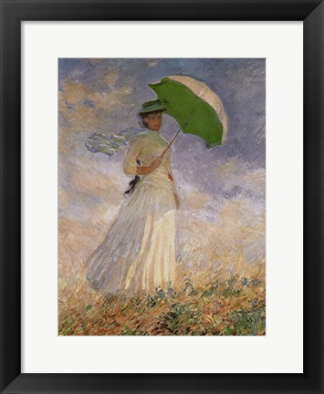 Framed Woman with Sunshade Print