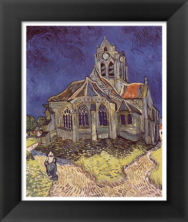 Framed Church at Auvers, c.1890 Print