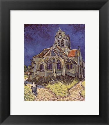 Framed Church at Auvers, c.1890 Print