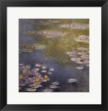 Framed Waterlilies at Giverny Print