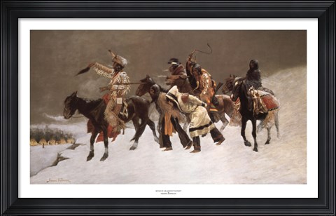 Framed Return of the Blackfoot War Party Print