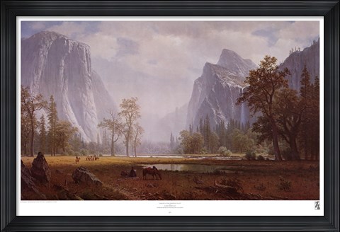 Framed Looking Up The Yosemite Valley Print