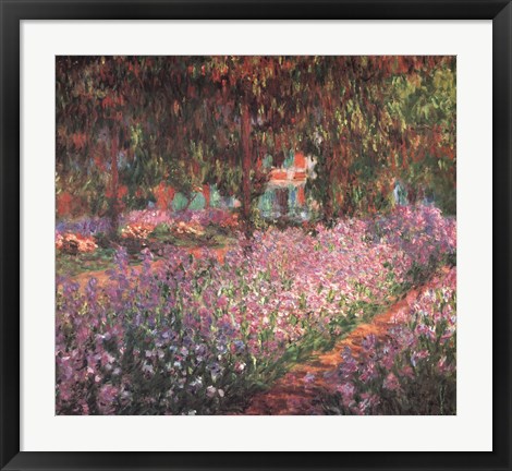 Framed Artist&#39;s Garden at Giverny, c.1900 (detail) Print