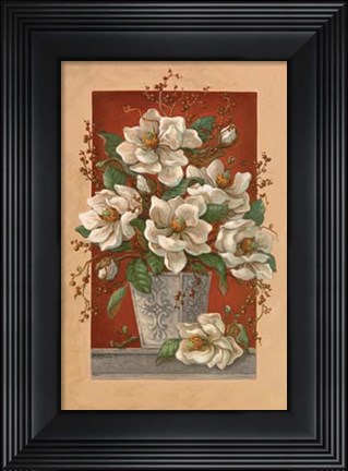 Framed Magnolias En Rouge Print