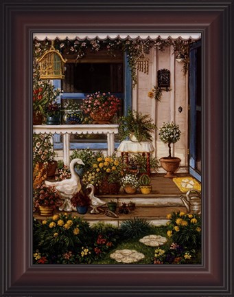Framed Spring Front Porch Print
