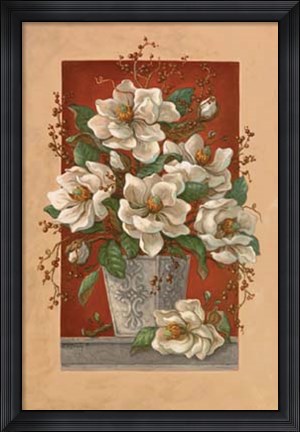 Framed Magnolias En Rouge Print