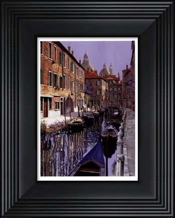 Framed La Barche Sul Canale Print
