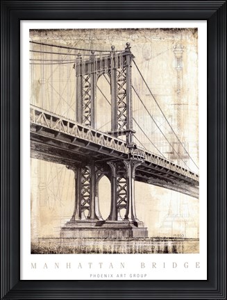 Framed Manhattan Bridge Print