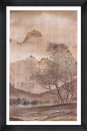 Framed Land of the Pagoda II Print