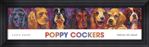 Framed Poppy Cockers Print