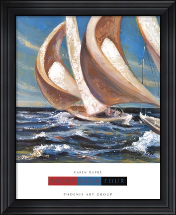 Framed Yacht Club Four Print