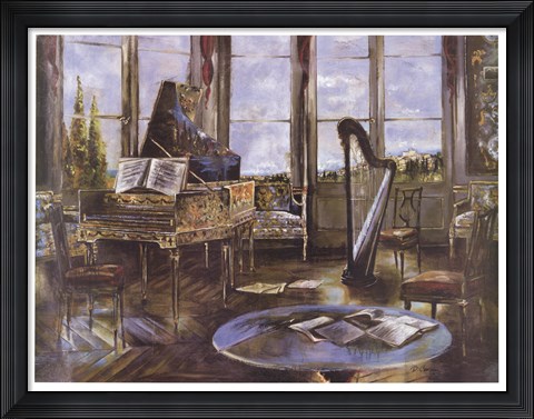 Framed La Lezione de Musica Print