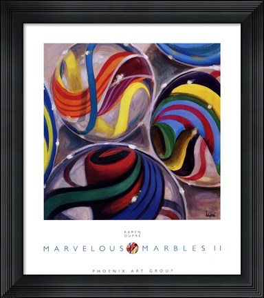 Framed Marvelous Marbles II Print