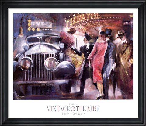 Framed Vintage Theatre I Print