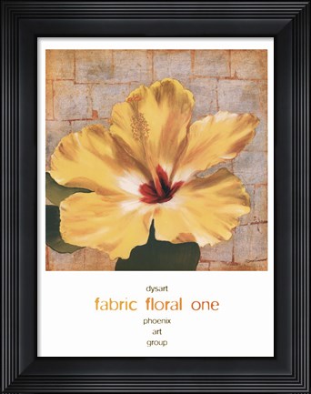 Framed Fabric Floral One Print