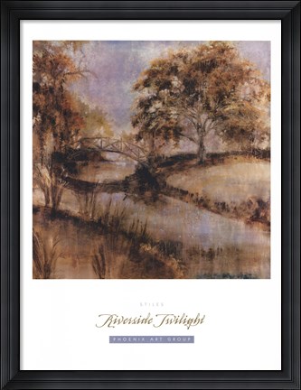 Framed Riverside Twilight Print