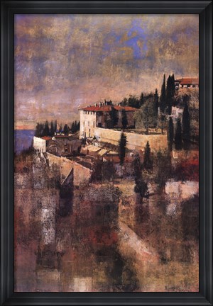 Framed Cliffside at Tuscany Print