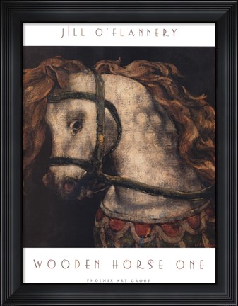 Framed Wooden Horse One Print