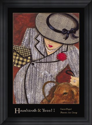 Framed Houndstooth and Tweed I Print