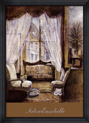 Framed Salon Ensoleille Print