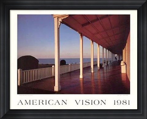 Framed Spring House Porch, Block Island Print