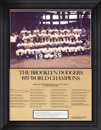 Framed Brooklyn Dodgers, 1955 Print