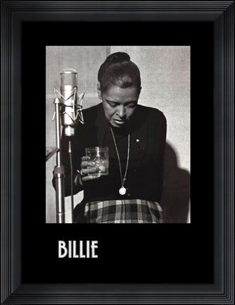 Framed Billie Holiday, Last Recording Session Print