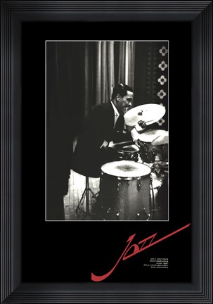 Framed Jazz - J.C. Heard Print
