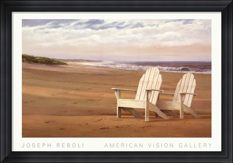 Framed Flying Point Beach Print