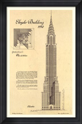 Framed Chrysler Building Print